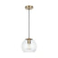 Home Decorators Collection 1-Light Antique Brass and Glass Mini-Pendant