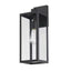 Hukoro 17 in. H 1-Light Matte Black Hardwired Outdoor Wall Lantern Sconce