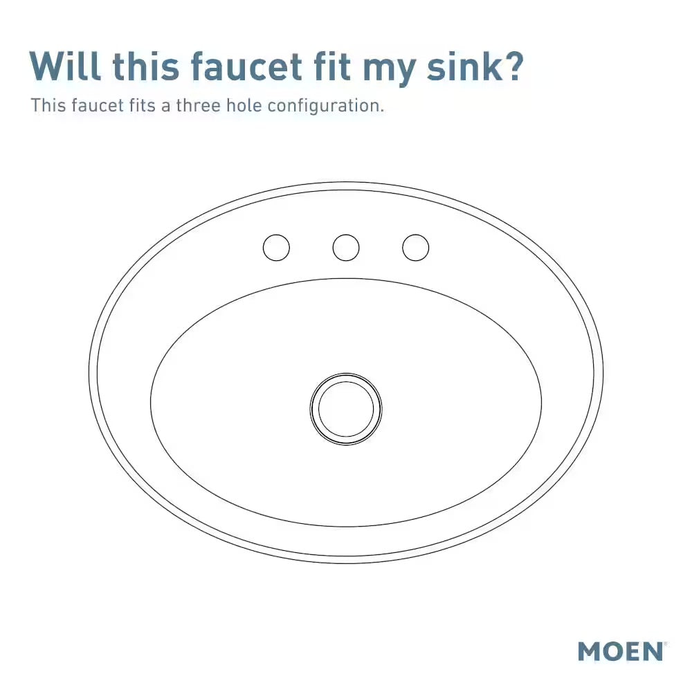 MOEN Korek 8 in. Widespread Double Handle High-Arc Bathroom Faucet in Spot Resist Brushed Nickel