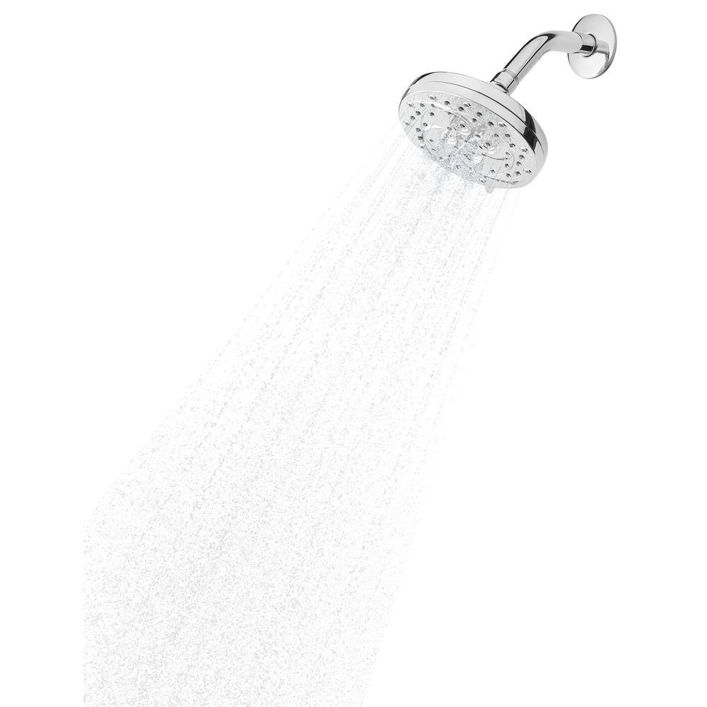 Pfister Thermoforce 6-Spray 5.5 in. Single Wall Mount Fixed Adjustable Shower Head in Polished Chrome