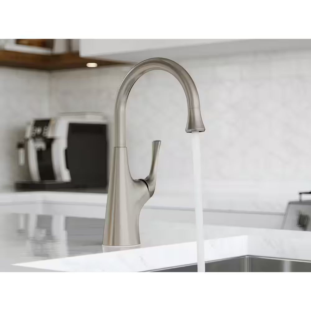 Pfister Ladera Single-Handle Bar Faucet in Spot Defense Stainless Steel