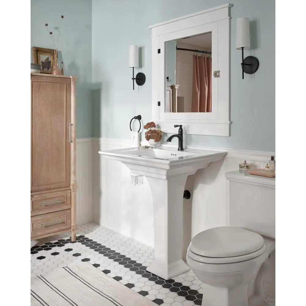 MOEN Banbury Single Hole Single-Handle Bathroom Faucet in Matte Black