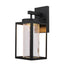 Globe Electric Capulet 1-Light Black LED Integrated Outdoor Indoor Wall Lantern Sconce