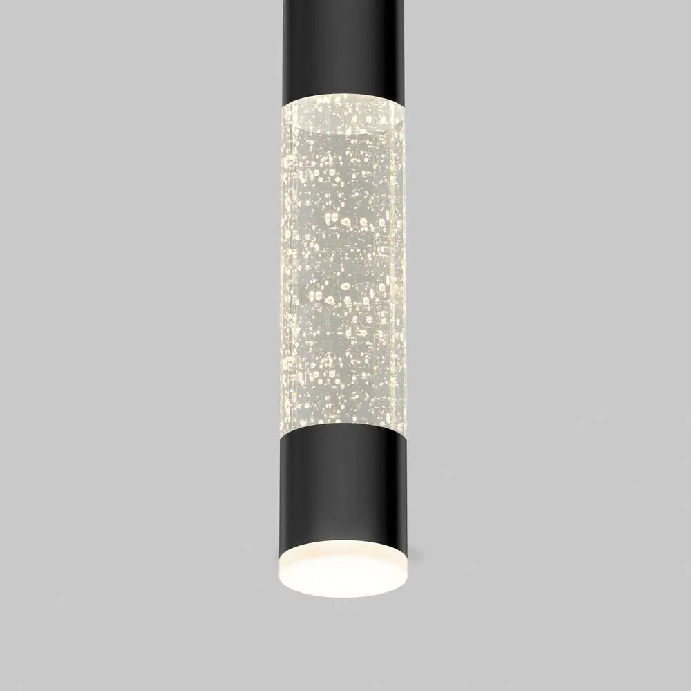 Artika Mist 12-Watt 1-Light Integrated LED Black Modern Hanging Mini Pendant Light for Kitchen Island