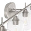 Hampton Bay Pavlen 33 in. 4-Lights Brushed Nickel Vanity Light with Clear Glass Shade