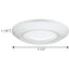 Progress Lighting Intrinsic Collection 5-1/2" LED Slim Satin White Flush Mount Surface Mount Light 500 Lumens