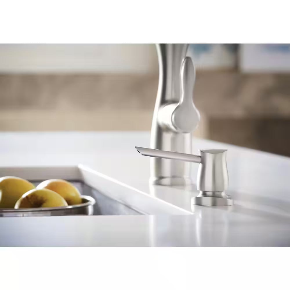 MOEN Nellis Single-Handle Pull-Down Sprayer Kitchen Faucet with Reflex and Power Clean in Spot Resist Stainless