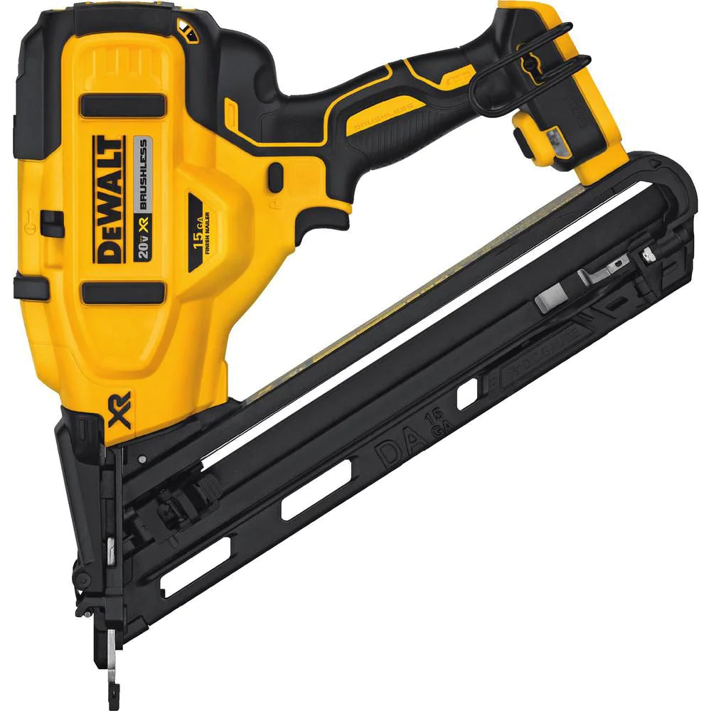 DEWALT 20V MAX XR Lithium-Ion Cordless 15-Gauge Angled Finish Nailer (Tool Only)
