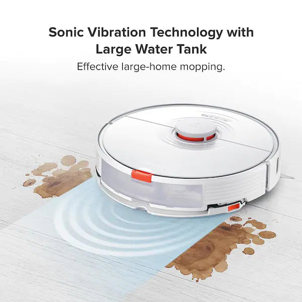 ROBOROCK S7 Robotic Vacuum Cleaner with 2500Pa Suction Multi-Level Mapping Sonic Mopping Wi-Fi Connected Ultrasonic Carpet Sense