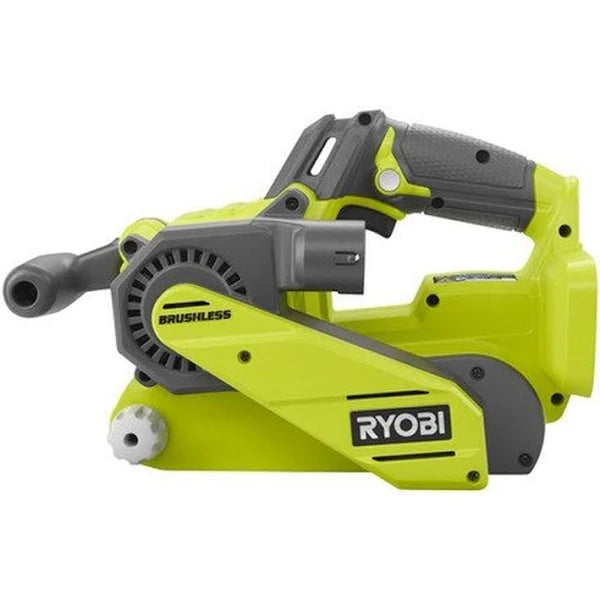 RYOBI ONE+ 18V Cordless Brushless 3 in. x 18 in. Belt Sander (Tool Only) with Dust Bag and 80-Grit Sanding Belt