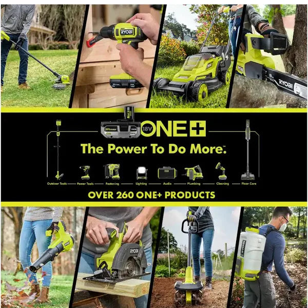RYOBI ONE+ 18V 13 in. Cordless Battery String Trimmer/Edger with 4.0 Ah Battery and Charger