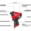 Milwaukee M12 FUEL 12V Lithium-Ion Brushless Cordless 1/4 in. Hex Impact Driver (Tool-Only)