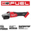 Milwaukee M18 FUEL 18V Lithium-Ion Brushless Cordless 5 in. Flathead Braking Grinder with Slide Switch Lock-On (Tool-Only)