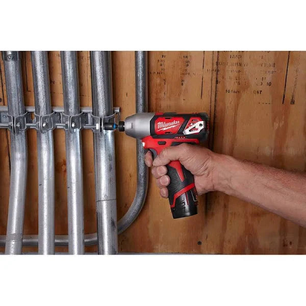 Milwaukee M12 12V Lithium-Ion Cordless 1/4 in. Hex Impact (Tool-Only)