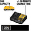 DEWALT 20V MAX Cordless 4.5 in. - 5 in. Grinder, (1) 20V Compact 3.0Ah Battery, and 12V-20V MAX Charger