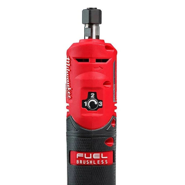 Milwaukee M12 Fuel 12-Volt Lithium-Ion Brushless Cordless 1/4 in. Straight Die Grinder with M12 2.0 Ah Battery