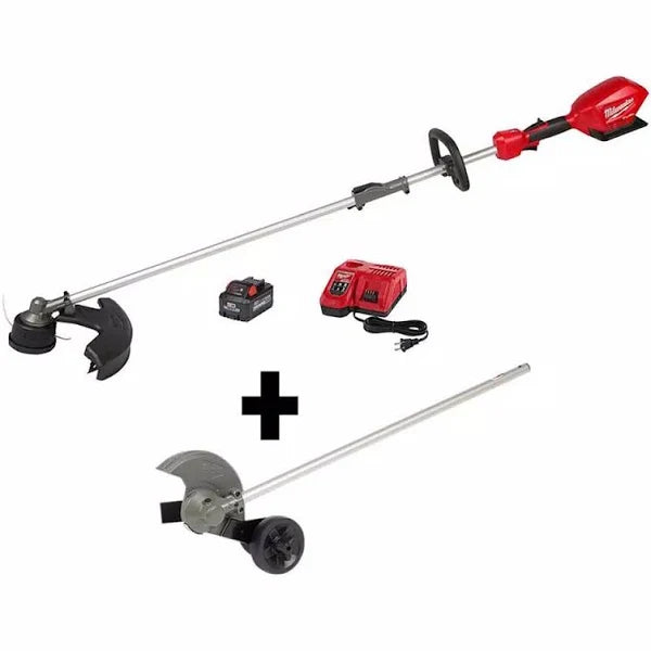 Milwaukee M18 FUEL 18 V Lithium Ion Brushless Cordless String Trimmer 8.0Ah Kit with M18 FUEL Edger Attachment