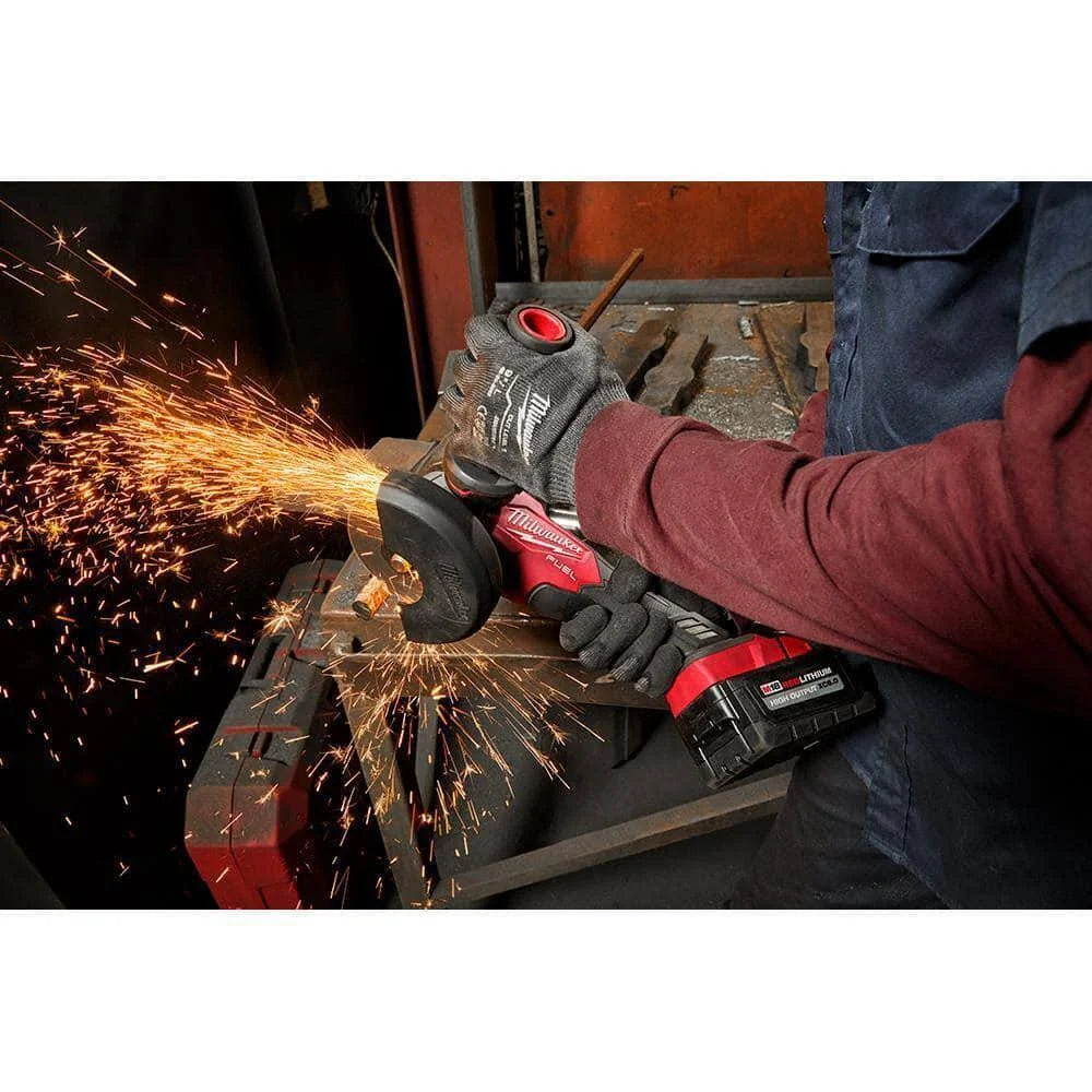 Milwaukee M18 FUEL 18V Lithium-Ion Brushless Cordless 4-1/2 in. ./5 in. Grinder with Paddle Switch with (1) 5.0 Ah Battery