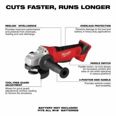 Milwaukee M18 18V Lithium-Ion Cordless 4-1/2 in. Cut-Off/Grinder with Oscillating Multi-Tool