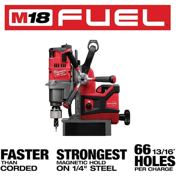 Milwaukee M18 FUEL 18V Lithium-Ion Brushless Cordless 1-1/2 in. Lineman Magnetic Drill High Demand Kit w/ Two 8.0Ah Batteries
