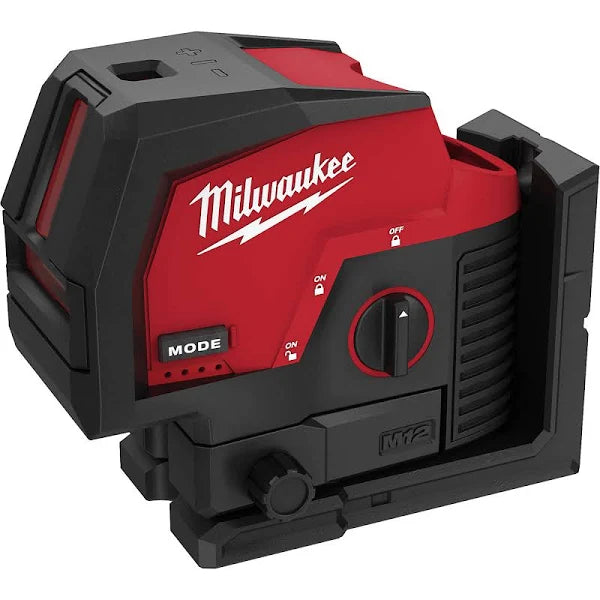 Milwaukee M12 12-Volt Lithium-Ion Cordless Green 125 ft. Cross Line and Plumb Points Laser Level (Tool-Only)