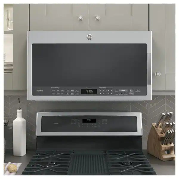 GE Profile Profile 2.1 cu. ft. Over the Range Microwave in Stainless Steel with Sensor Cooking